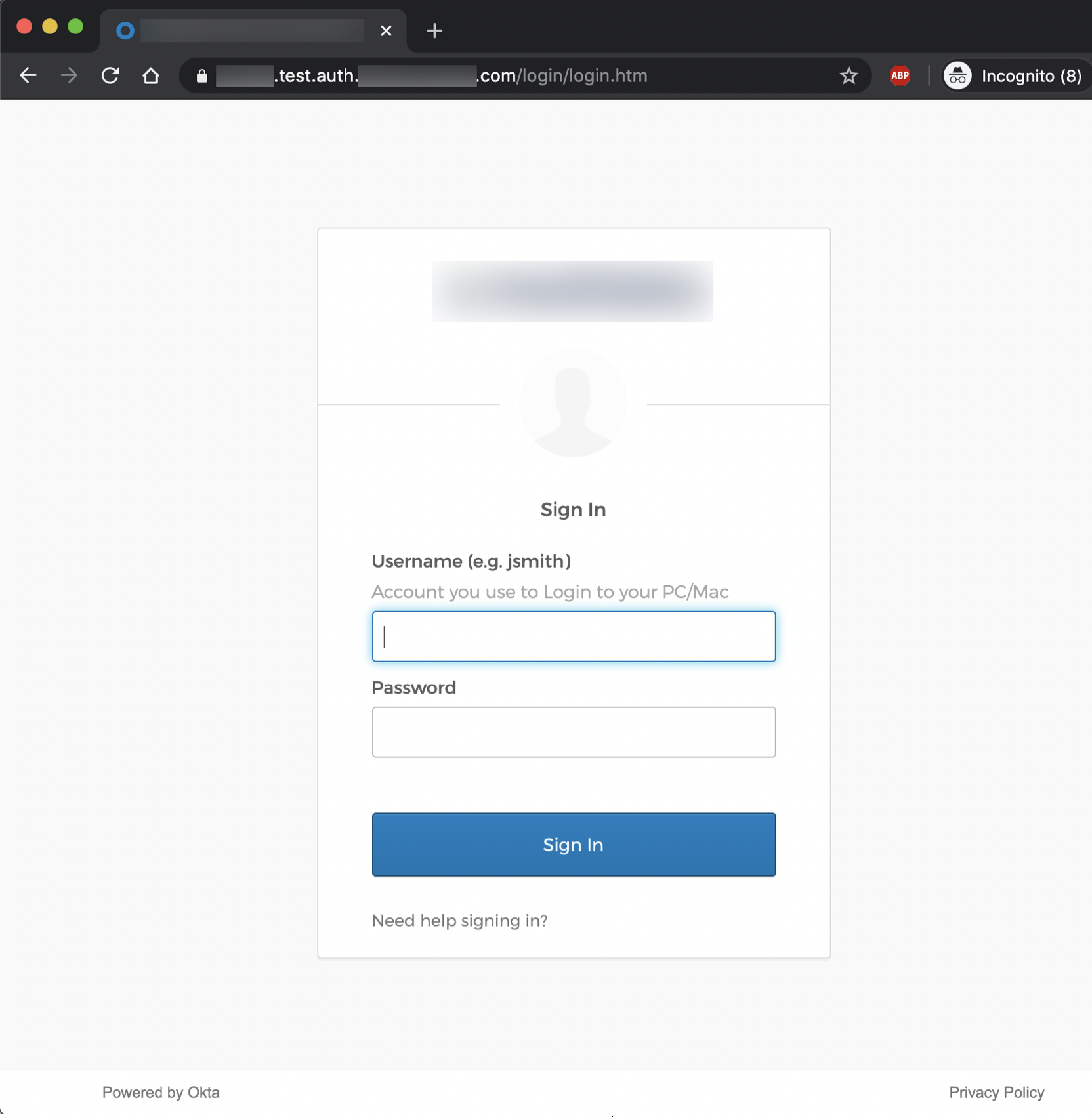 phishing site example okta