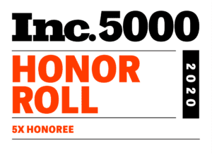 Inc. 5000 Honor Roll 5x Honoree 2020