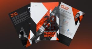 2025 Threat Report spread design
